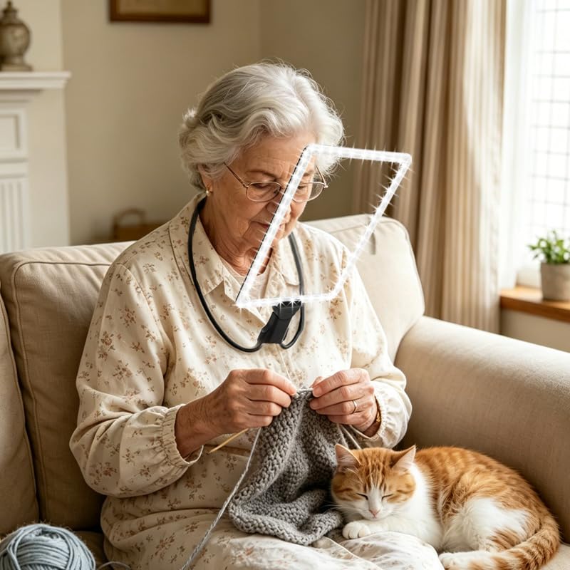 Hands Free Magnifying Glass with Light
