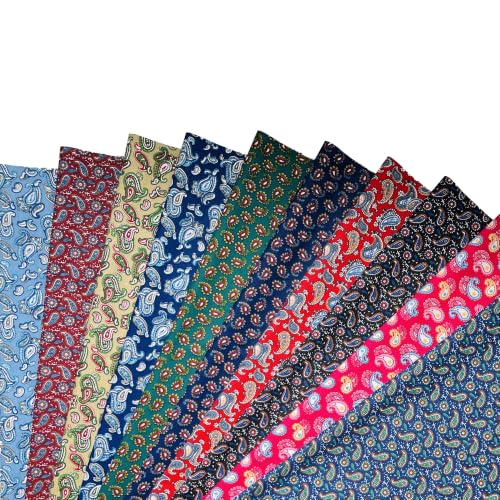 5" 50pcs Precut Cotton Quilting Fabric Squares for Sewing- Small Paisley - color: Small Paisley, size: 50P5"x5"