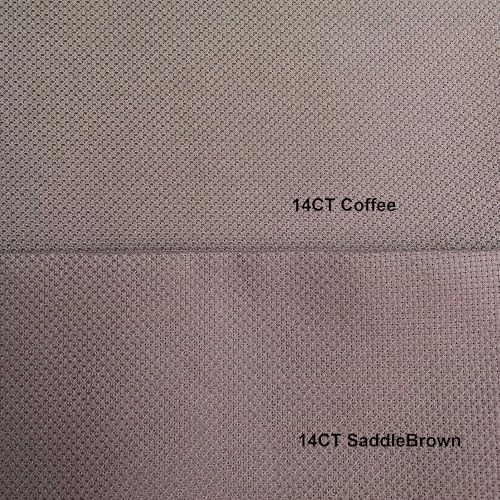 Aida Cloth 14 Count Cross Stitch Fabric,19×28inch (14CT,Coffee) - color: Coffee, size: 14CT