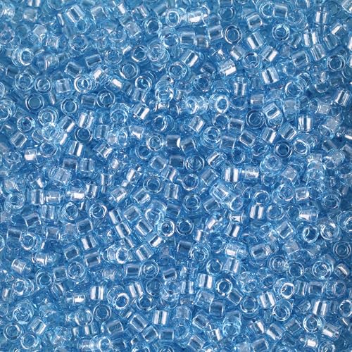 Miyuki Delica Seed Beads - color: DB0113 - Transparent Blue Luster