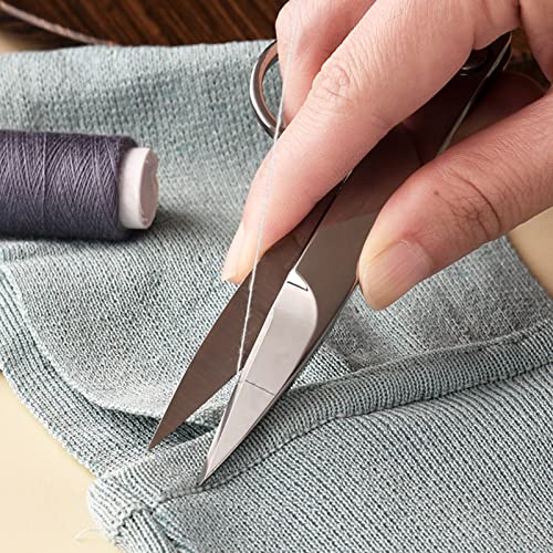 Newness Thread Snips, Sewing Snips with Protective Plastic Sleeve, Mini Small Snippers Shears Trimming Nipper Clipper for Variety of Material, Fishing Line, Fabric, DIY, Yarn Scissors