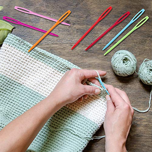 50 Pcs Plastic Sewing Needles, 2.7inch Large Eye Plastic Sewing Needles - size: 50 PCS