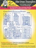 Aunt Martha's Hot Iron Embroidery Transfer 3895 Cross Stitch Victorian Houses