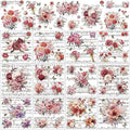 BBTO 12 Sheets Rub on Transfers for Crafts Wood Furniture DIY, 5.5" x 5.7" - style: Music Flower