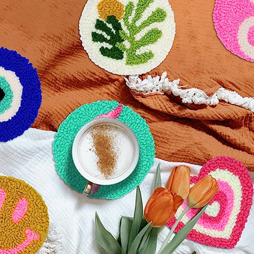 Mefatus Punch Needle Kit for Beginners Adults Kids Keychain Accessories for Backpacks, Bags, Car Key Ring Easy Punch Needle Embroidery Kit Tool Threader Fabric Hoop Yarn Rug Tufting - color: Christmas
