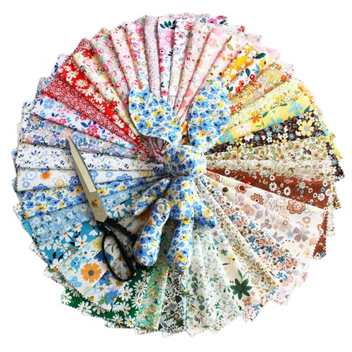 Charm Packs for Quilting 5 inch,Precut Fabric Squares 5''x5'' Quilting Cotton Fabric Clearance,42 Charm Squares for Quilts,Sewing and Other DIY Project - color: Color-3