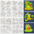 27Pcs Frog on Lotus Leaf Water Soluble Hand Sewing Stabilizers - style: Frog