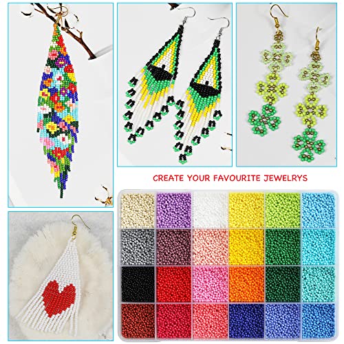 Bala&Fillic Size Almost Uniform 2mm Round Seed Beads About 20000pcs in Box, 12/0 small Seed Beads for Jewelry Making (About 850pcs/Color, 24 Colors) - color: 24 Colors Matte Opaque -Size 2mm
