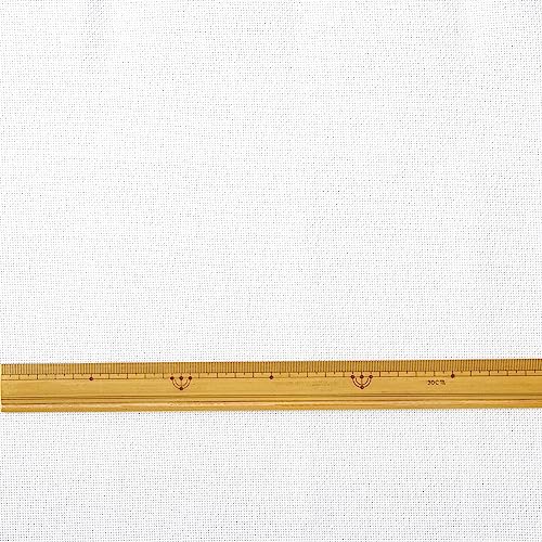 LECIEN 000029100 Cosmo Embroidered Fabric Congress 70 Precut Color 11.White 1.3 x 20.5 inches (35 x 52 cm) - color: 11.ホワイト
