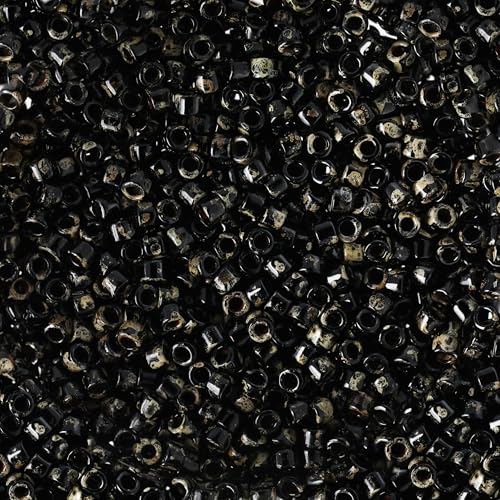 Miyuki Delica Seed Beads - color: DB2261 - Picasso Smoky Matte Black