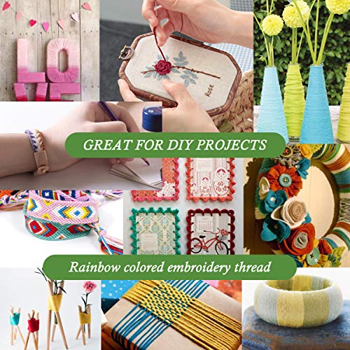 LE PAON Embroidery Floss 240 skeins 100% Egyptian Long-Staple Cotton Cross Stitch Threads -Friendship Bracelets String -Mercerized Crafts Floss Total 1920M 8M/pc 24pcs/Bag 10package - color: classic color, size: 1 Pack