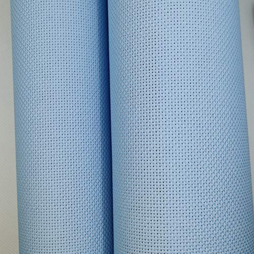 19" x 28" 18CT Counted Cotton Aida Cloth Cross Stitch Fabric (Light Blue) - color: Light Blue