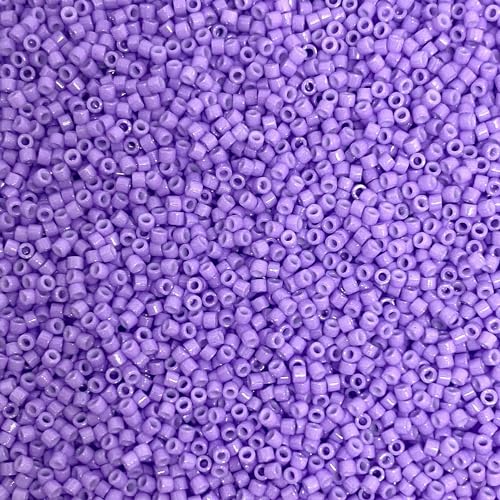 Miyuki Delica 11/0 Seed Beads - Glass Beads Bulk 5 Grams & Size 1.6mm 1000 Pieces Glass Seed Beads Lilac (DB2138) - color: DB2138