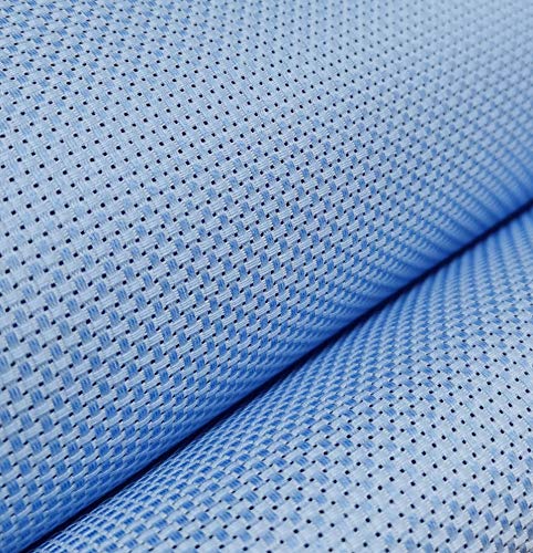 19" x 28" 11CT Counted Cotton Aida Cloth Cross Stitch Fabric (Light Blue) - color: Light Blue