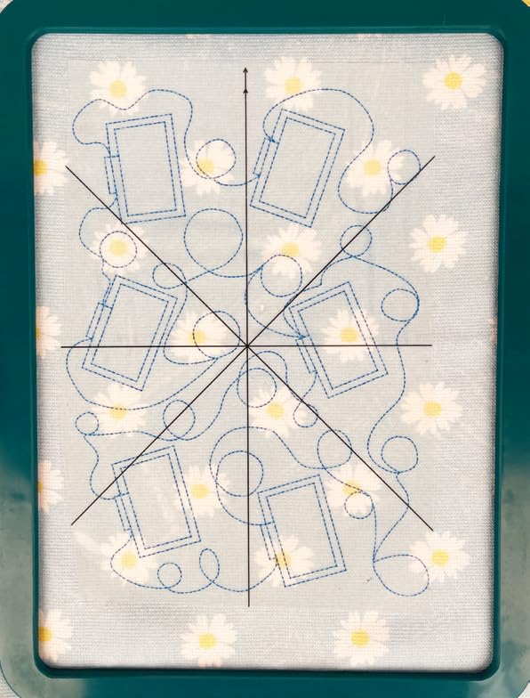 Print & Stick Target Paper, Adhesive Machine Embroidery Templates