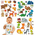 Baby Iron on Patches Cute Heat Transfer Stickers Lion Dinosaurs Giraffe Tiger Snake Cartoon Animal Appliques for Kids Boys Girls Clothes T-Shirt Swimsuit Jeans Washable DIY 3 Sheets - color: Dinosaur-1