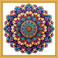 Foxhool Stamped Cross Stitch Kits,11CT Printed Cross Stitch Pattern Full Embroidery Kits for Beginner Needlepoint Kits-Magic Mandala 18x18 inch - color: Craftpatterns10