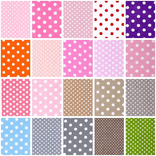 Tegeme 40 Pcs Polka Dot Jelly Fabric Strips for Quilting Sewing, 2.55" - color: Dots Style