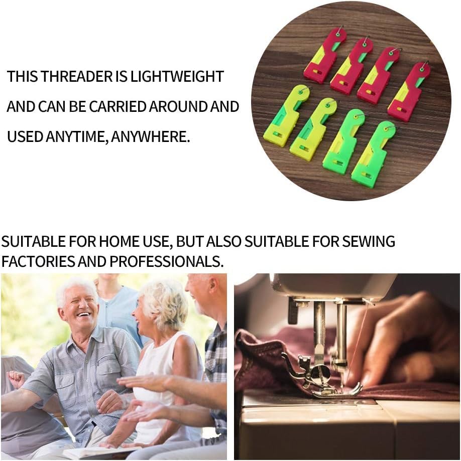 5Pcs Colors Random Automatic Machines Sewing Needle Threader, Sewing Tool Plastic Needle Threaders Hand Machine Convenient Needle Threader for Sewing Notions and Supplies