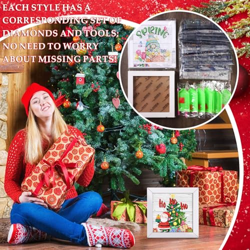 Trandraft Holiday Small Diamond Art Kit forAdult, 13 Pcs, Multi Elements - style: Multi Elements