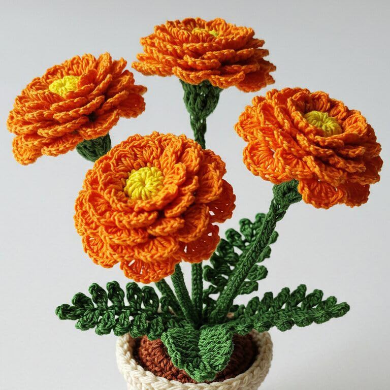 KGS Crochet Thread Cotton Yarn Balls | Size 8 | 10 Balls | 10 Grams Each Ball | Total 100 Grams of Pearl Cotton Thread for Crocheting, Hardanger, Needlepoint Hand Embroidery (Marigold Magic) - color: Marigold Magic