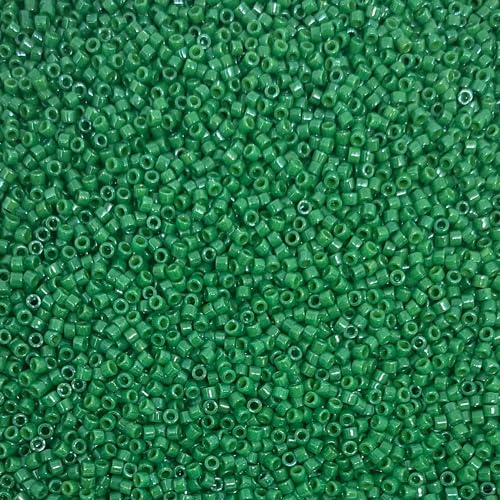 Miyuki Delica 11/0 Seed Beads - Glass Beads Bulk 5 Grams & Size 1.6mm 1000 Pieces Glass Seed Beads Dark Green (DB656) - color: DB656