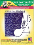 Modern Alphabets Aunt Martha's Hot Iron Embroidery Transfer