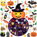 THAWAY DIY Halloween Pumpkin Witch Decor, Felt Halloween Crafts for Kids