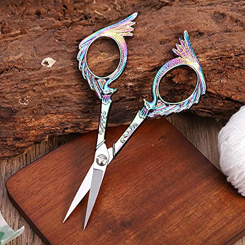 YOUGUOM Cute Craft Scissors, Rainbow Embroidery Scissors - color: Rainbow