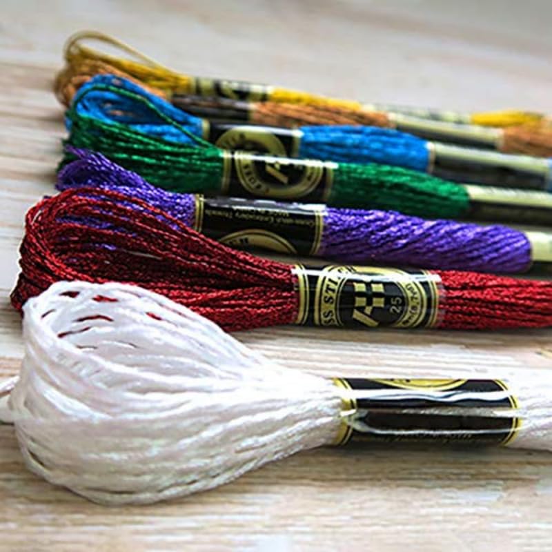 11 Pcs Metallic Embroidery Thread,11 Color Embroidery Floss for DIY - color: Multicolor