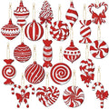Tondiamo 20 Pcs Christmas Diamond Painting Keychains, Xmas Ornaments - style: Cane Style