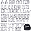54 Pieces Iron on Sequin Letters Alphabet Patches Iron on Appliques Love Design Sew on Patches Glitter Hotfix for Bag Shoes DIY Craft Supplies(Silver) - color: Silver