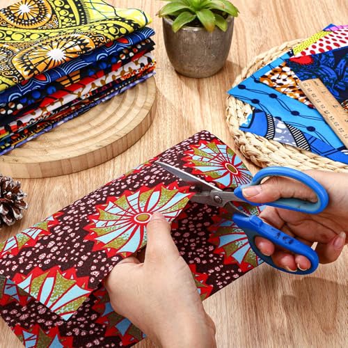 Tudomro 100 Pcs 10 x 10 Inch African Cotton Fabric Square Bulk for Quilting - color: African