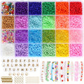 OuMuaMua Small Glass Seed Beads Kit for Bracelets Jewelry Making, 3mm