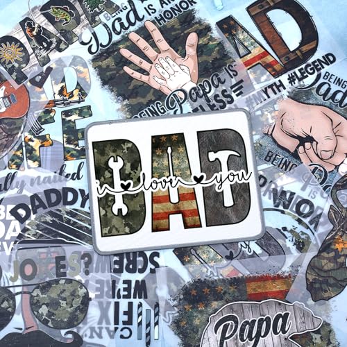 Father's Day Iron on Transfers Heat Transfer Vinyl 16pcs - color: Leopard