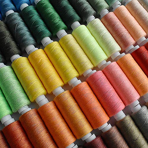 Sewing Thread 100 Colors Sewing Machine and Hand Stitching Polyester for Hand Stitching, Embroidery, Machine, Quilting and Crafts - color: 100 COLORS