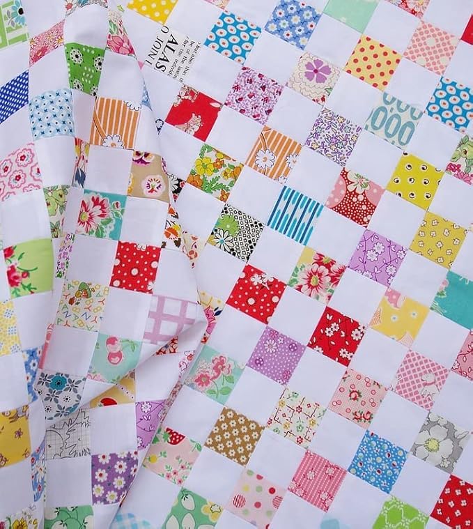 5"x5" 50pcs Cotton Fabric Squares for Sewing Quilting Supplies-Floral - color: Floral, size: 50 PCS 5"x5"
