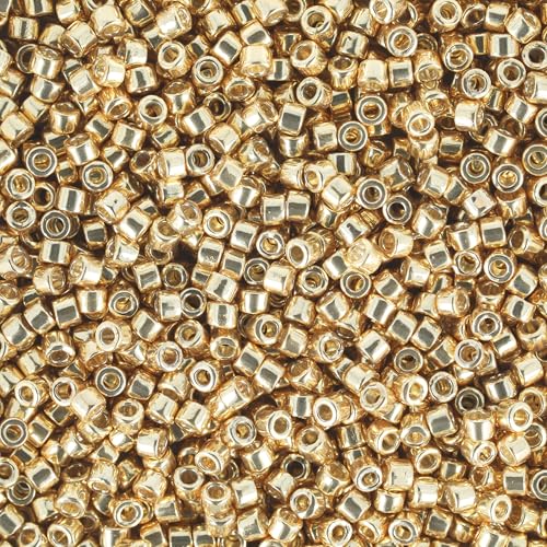 Miyuki Delica Seed Beads - color: DB1832 - Duracoat Galvanized Gold