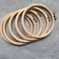 Beech Wood Embroidery Hoops - Small Round Craft Frames for Hand Stitching, Cross Stitch, DIY Art, Natural Wooden Hoops Small Wooden Craft Rings Round Stitching Frames (5pcs, 6 inch) - color: 5pcs, size: 6 inch