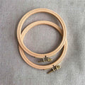 Beech Wood Embroidery Hoops - Small Round Craft Frames for Hand Stitching, Cross Stitch, DIY Art, Natural Wooden Hoops Small Wooden Craft Rings Round Stitching Frames (2pcs, 5 inch) - color: 2pcs, size: 5 inch