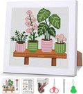 Plants Cross Stitch Kits, Cross Stitch Kits for Adults Beginner with Framed - color: cross stitch Framed-7