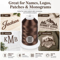 Simthread 5500Yds/5000M 40WT Polyester Embroidery Thread Dark Brown 058 - color: Dark Brown-058