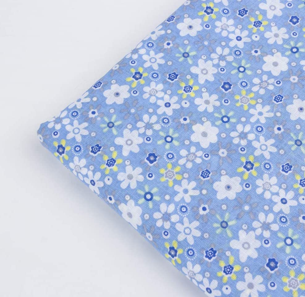Cotton Fabric DIY Making Supplies Quilting Patchwork Fabric Fat Quarter Bundles DIY for Quilting Cotton Patchwork Cushions (Flowers, 20" x 20") - color: 7pcs Flowers, size: 20" x 20"