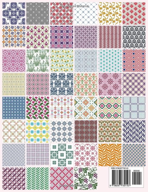 200+ Seamless Cross Stitch Patterns: A Massive Collection of Repeating Motifs — Traditional, Geometric, Retro, Ethnic, and Floral Patterns