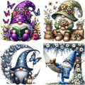 DYAIANGMU 4 Pack Stamped Cross Stitch Kit for Adults 13.7x13.7 inches - color: Y056-zh