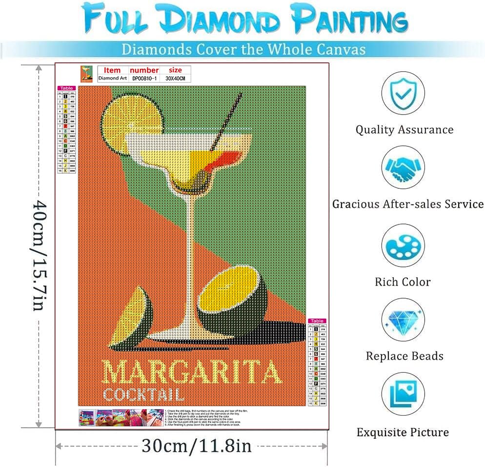 EIBEILI Diamond Art Kits for Adults-6P Wine Cocktail Diamond Painting Kits - color: 6 Pack Cocktail