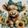 Cow Stamped Cross Stitch Kits for Adults Beginner,Counted Embroidery Kits - color: cow