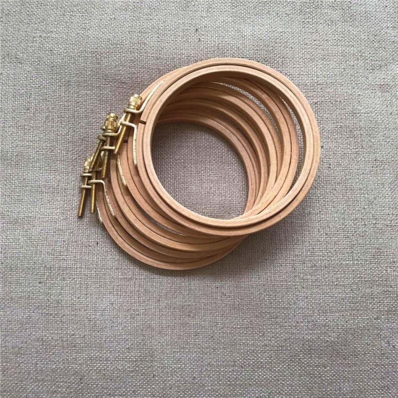 Beech Wood Embroidery Hoops - Small Round Craft Frames for Hand Stitching, Cross Stitch, DIY Art, Natural Wooden Hoops Small Wooden Craft Rings Round Stitching Frames (5pcs, 4 inch) - color: 5pcs, size: 4 inch