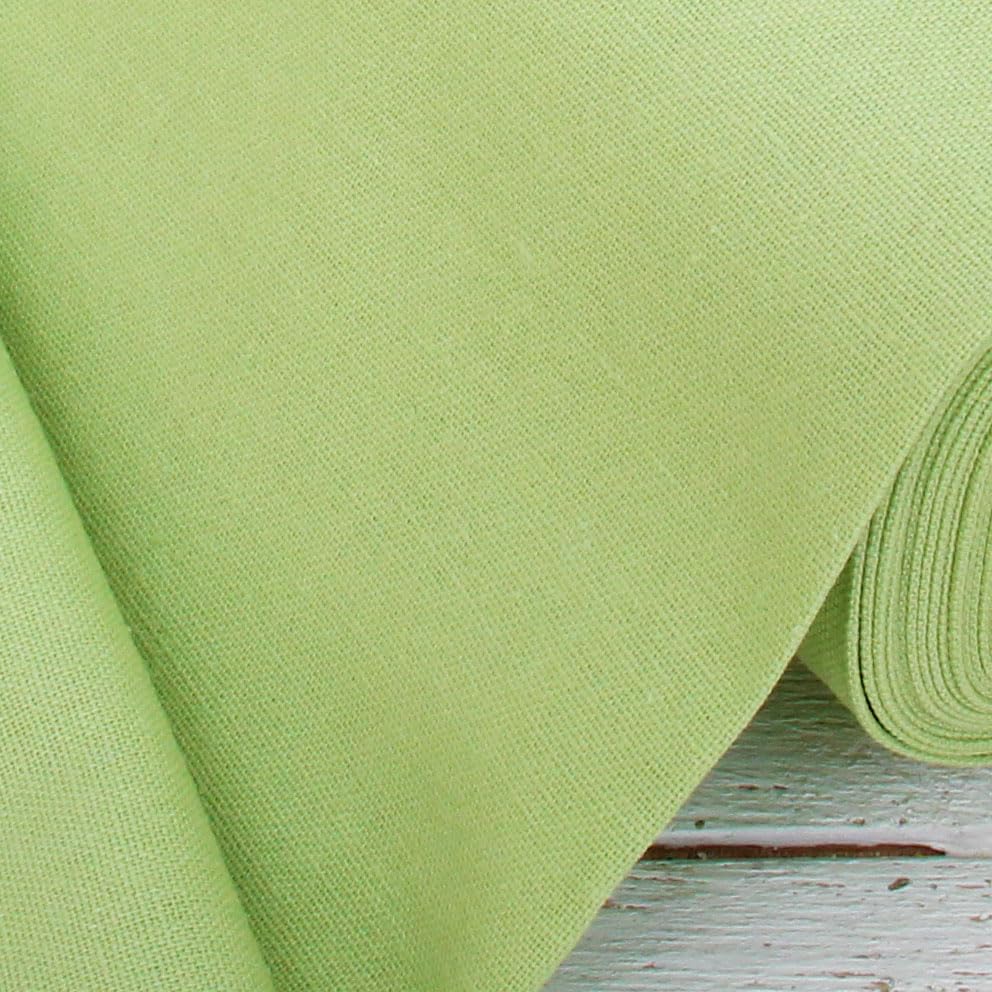 Threadart Light Green Linen Fabric - By the Yard, 55" Wide - color: Light Green, size: 1 YARD