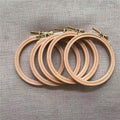 Beech Wood Embroidery Hoops - Small Round Craft Frames for Hand Stitching, Cross Stitch, DIY Art, Natural Wooden Hoops Small Wooden Craft Rings Round Stitching Frames (5pcs, 4 inch) - color: 5pcs, size: 4 inch